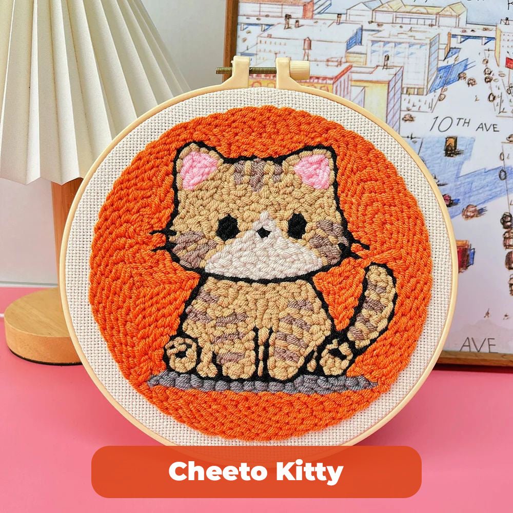 Cheeto Kitty - Premium Embroidery Kits