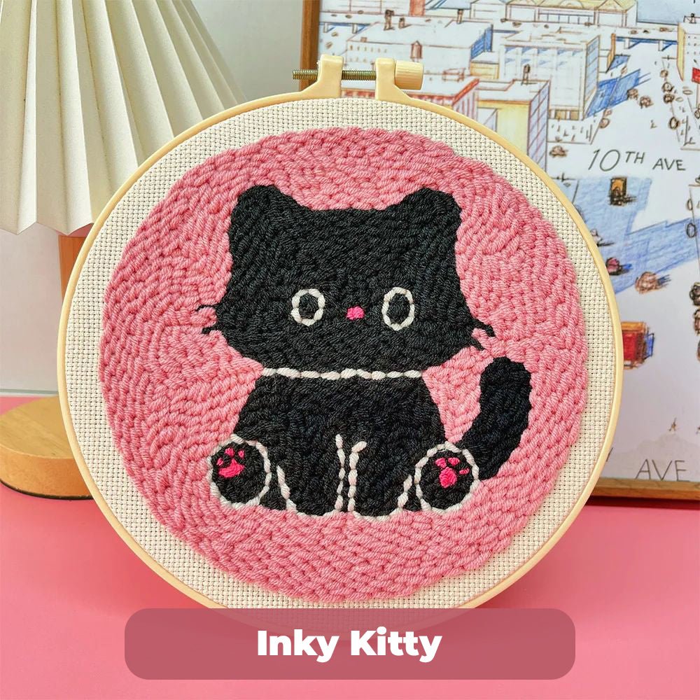 Inky Kitty - Premium Embroidery Kits
