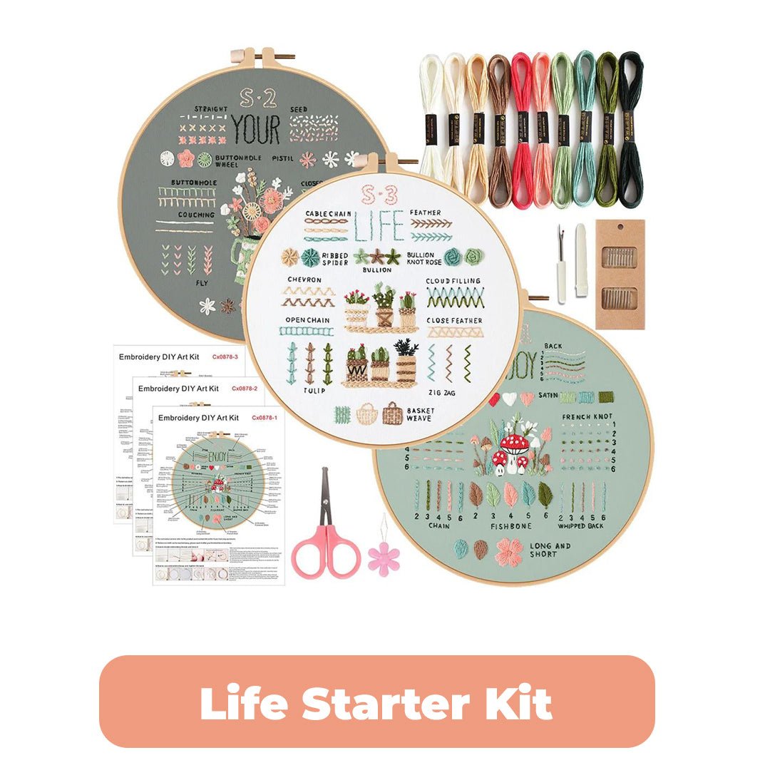 Life Starter Kit - Premium Embroidery Kits