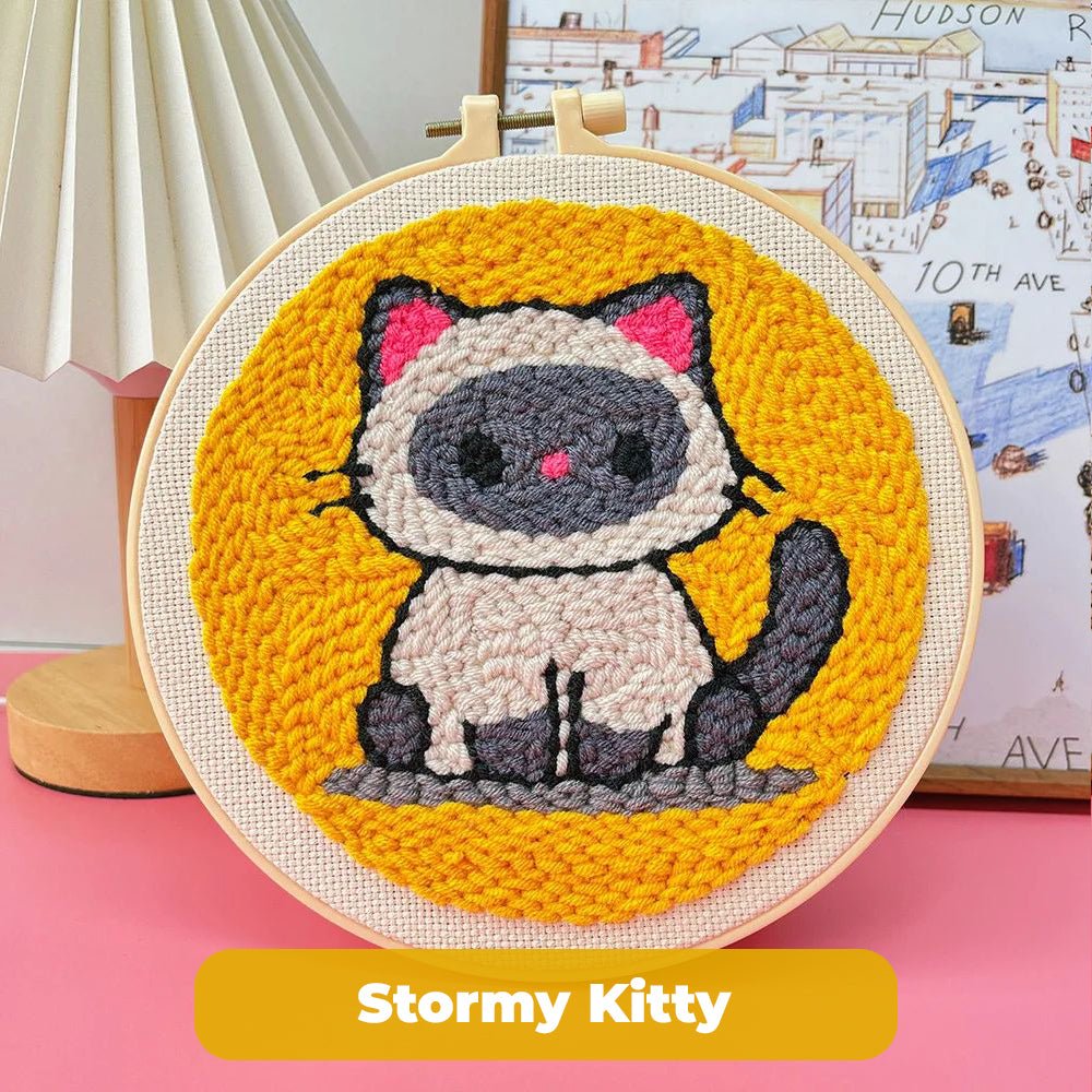 Stormy Kitty - Premium Embroidery Kits