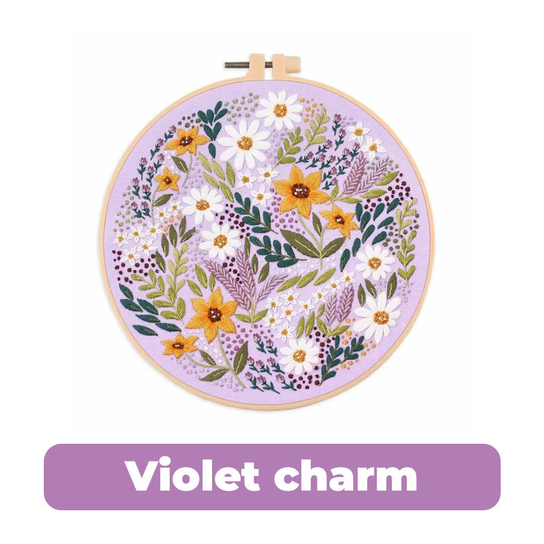 Violet Charm - Premium Embroidery Kits